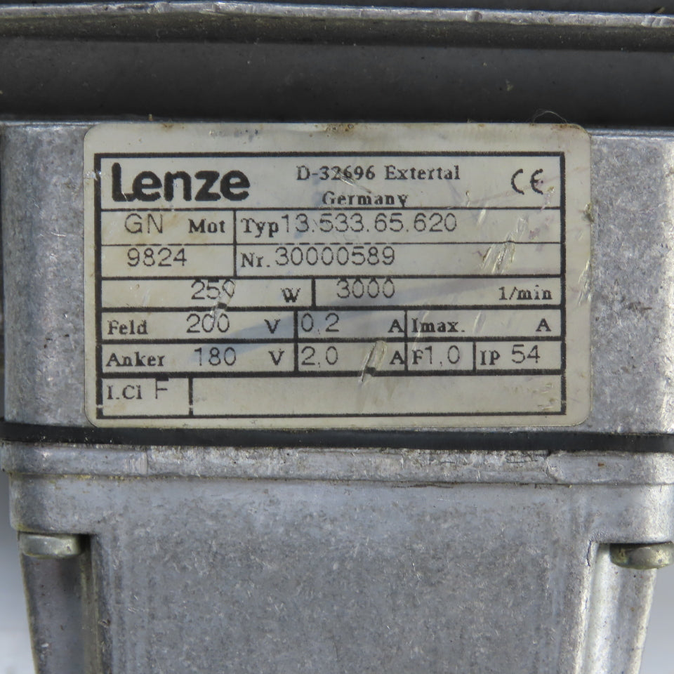 Lenze 13.533.65.620 250W DC Electric Motor 3000RPM 200/180VDC IP54 Tested
