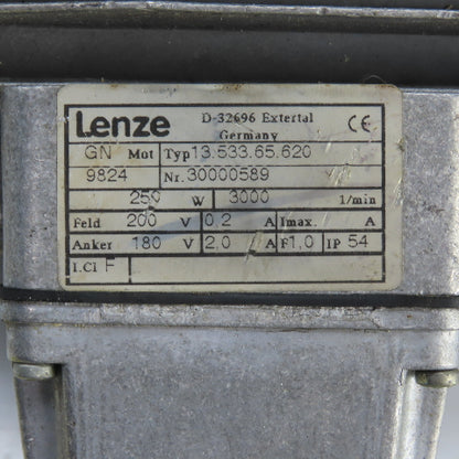 Lenze 13.533.65.620 250W DC Electric Motor 3000RPM 200/180VDC IP54 Tested