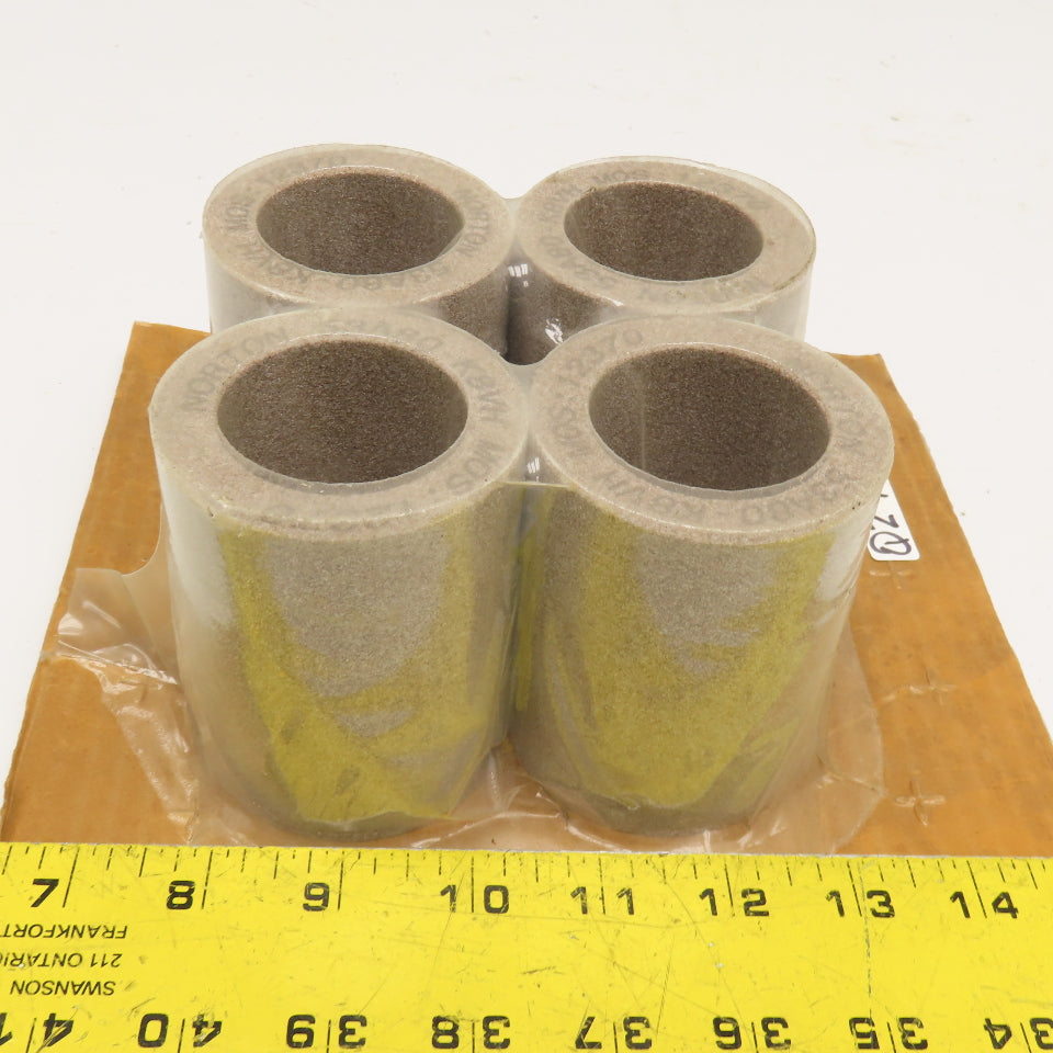 Norton 53A80K8VH 2-5/8" x 3-3/8" x 1-3/4" Alundum Grinding Wheel Lot Of 4