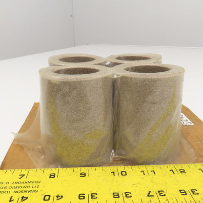 Norton 53A80K8VH 2-5/8" x 3-3/8" x 1-3/4" Alundum Grinding Wheel Lot Of 4