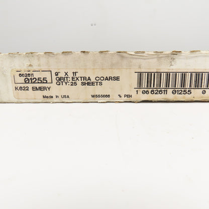 Norton 10662611012550 Extra Coarse Emory Sanding Sheets 9" x 11" Lot Of 25