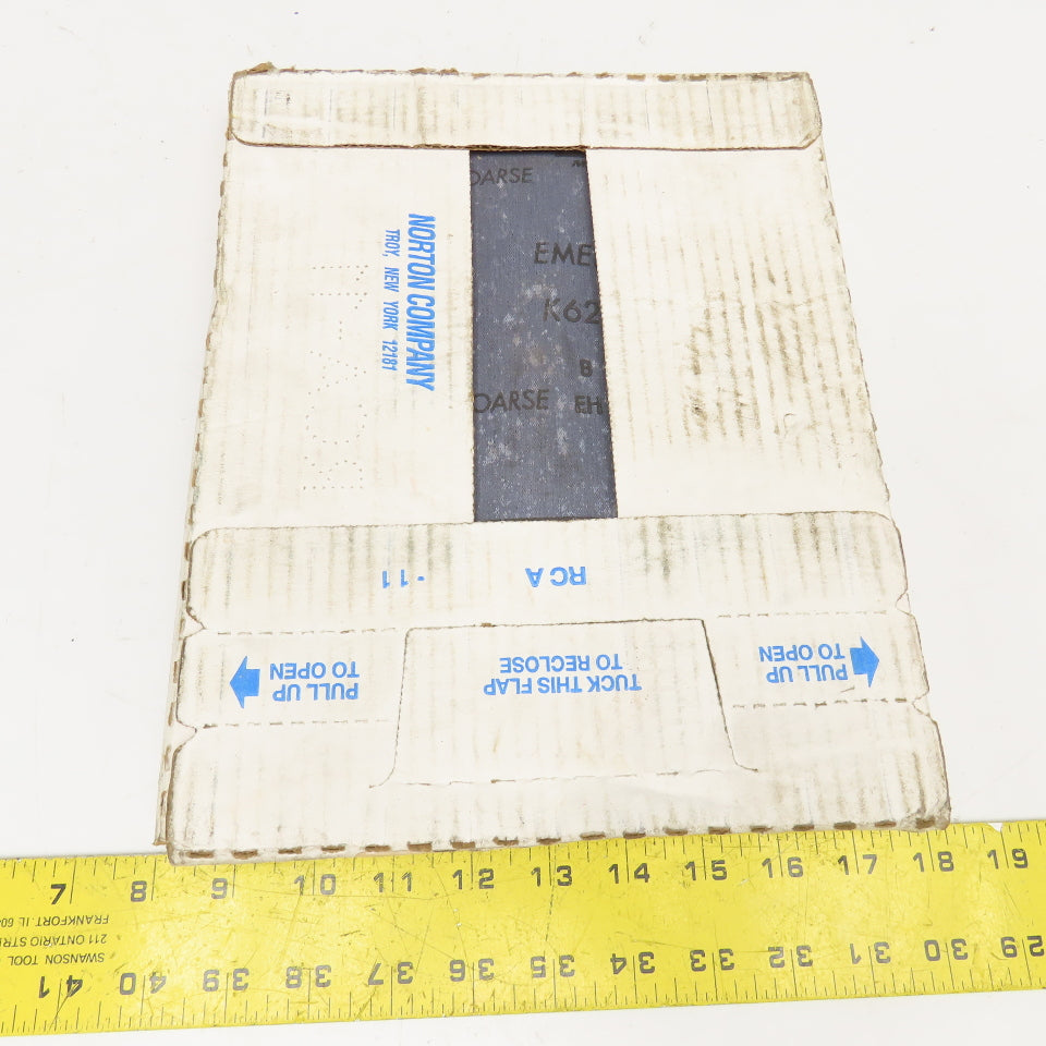 Norton 10662611012550 Extra Coarse Emory Sanding Sheets 9" x 11" Lot Of 25