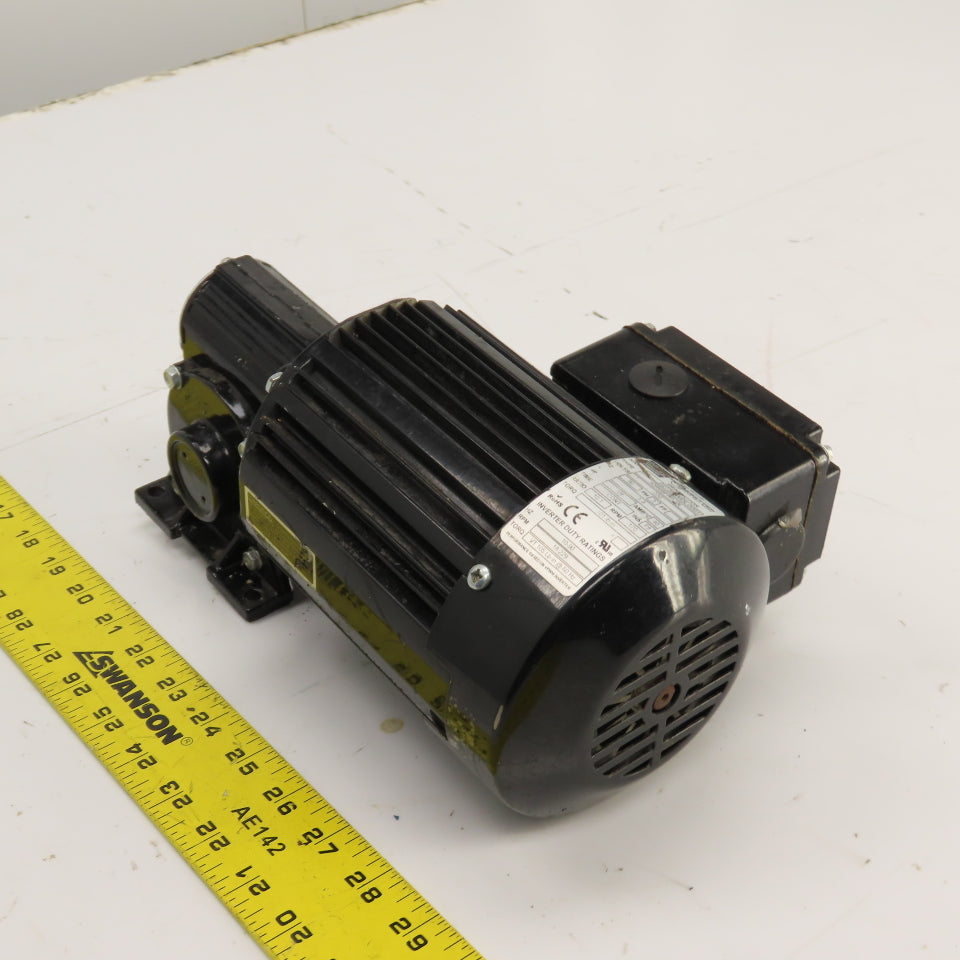 Bodine 42R6BFPP-5N 3/8HP 10:1 Right Hand Gear Motor 170RPM 230V 3PH Tested