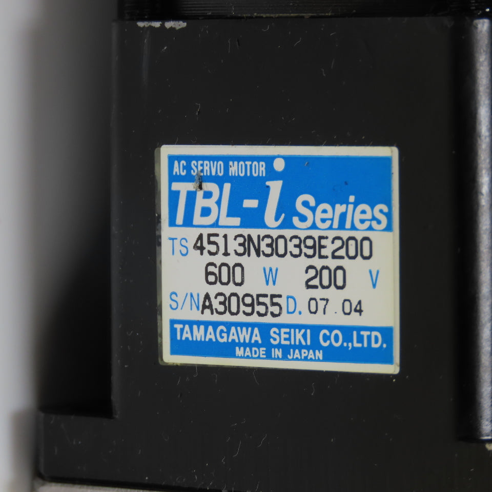 Tamagawa Seiki TS 4513N3039E200 TBL-i AC Servo Gear Motor 200V 600W W/ Encoder