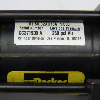 Parker 01.50 C2AU18A 1.000 1-1/2" Bore 1" Stroke Double Acting Air Cylinder