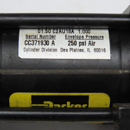 Parker 01.50 C2AU18A 1.000 1-1/2" Bore 1" Stroke Double Acting Air Cylinder