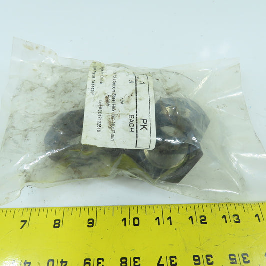 341442M 1-3/8"-12 Carbon Steel Hex Jam Nut (Plain) Lot Of 5