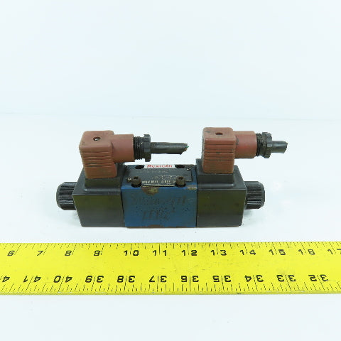 Rexroth 4WE6J62/EW110N9K4/62 Double Solenoid Hydraulic Control Valve 120V Coils