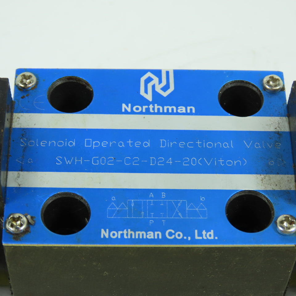 Northman SWH-G02-C2-D24-20 Double Solenoid Hydraulic Control Valve 24VDC Coils