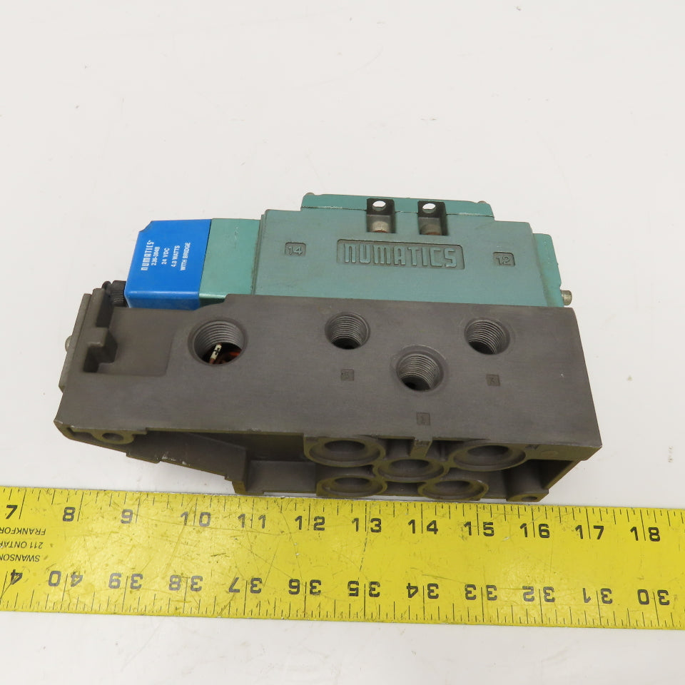 Numatics 123BA400MP00061 2 Position Pneumatic Valve On Manifold 24VDC Coil