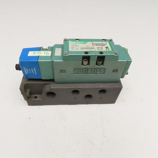 Numatics 123BA400MP00061 2 Position Pneumatic Valve On Manifold 24VDC Coil