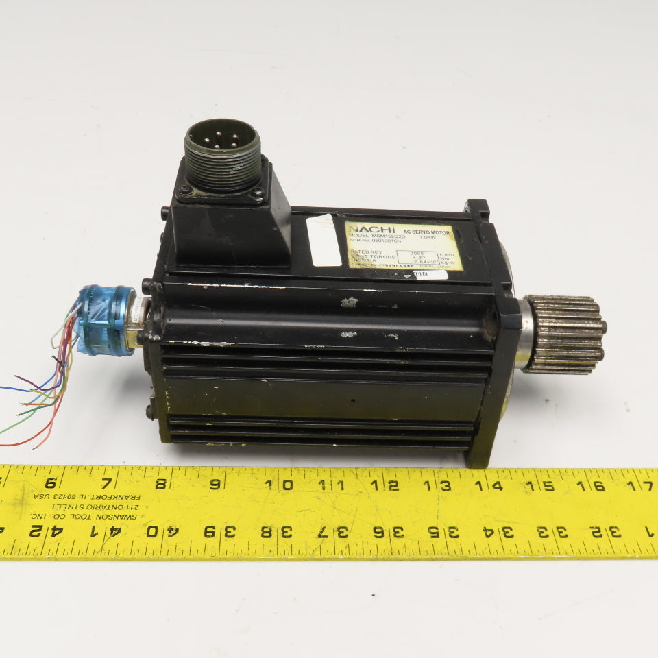 Nachi MSM152Q2D 1.5kW 3000RPM AC Servo Motor Part/Repair No Encoder Cover