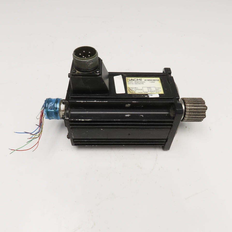 Nachi MSM152Q2D 1.5kW 3000RPM AC Servo Motor Part/Repair No Encoder Cover