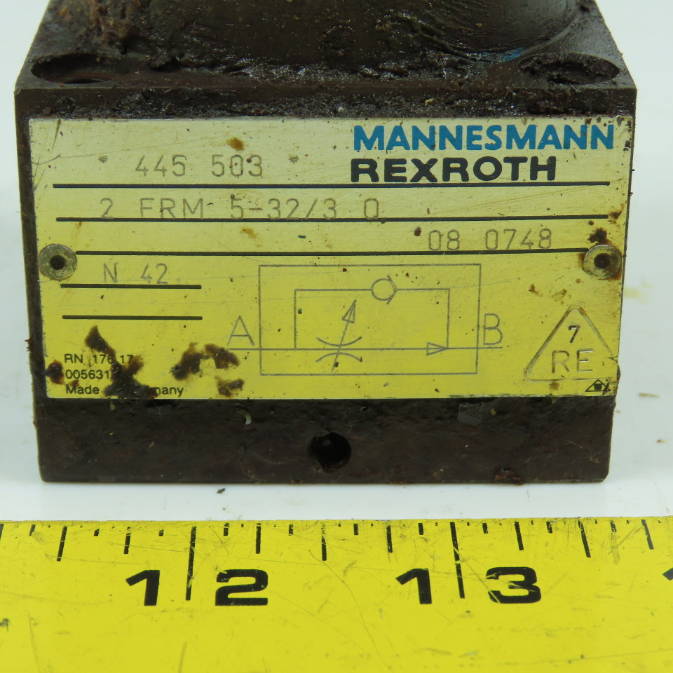 Rexroth 2 FRM 5-32/3 Q 2 Way Flow Control Valve