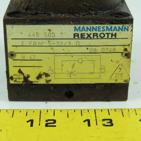 Rexroth 2 FRM 5-32/3 Q 2 Way Flow Control Valve