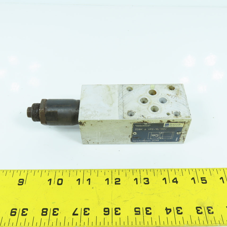 Rexroth ZDBK 6 VP2-10/100V Hydraulic Pressure Relief Valve