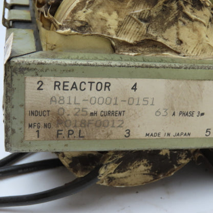 Fanuc A81L-0001-0151 63A 3Ph 0.25mH Line Reactor Filter