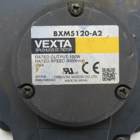 Oriental Motor BXM5120-A2 Vexta 120W 3000RPM Brushless DC Motor 12mm Shaft