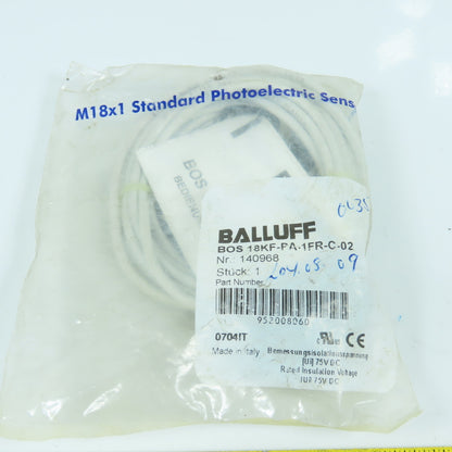 Balluff BOS 18KF-PA-1FR-C-02 140968 Cylindrical Diffuse Sensors M18 Thread NEW