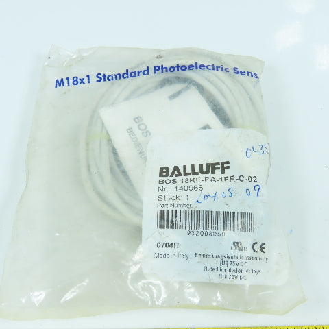 Balluff BOS 18KF-PA-1FR-C-02 140968 Cylindrical Diffuse Sensors M18 Thread NEW