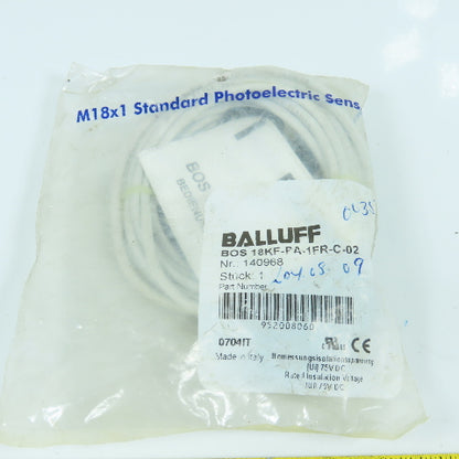 Balluff BOS 18KF-PA-1FR-C-02 140968 Cylindrical Diffuse Sensors M18 Thread NEW