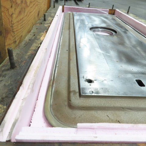 51-1/2" x 21-1/2" Cast Steel Worktop Machine Top 5" Center Bore