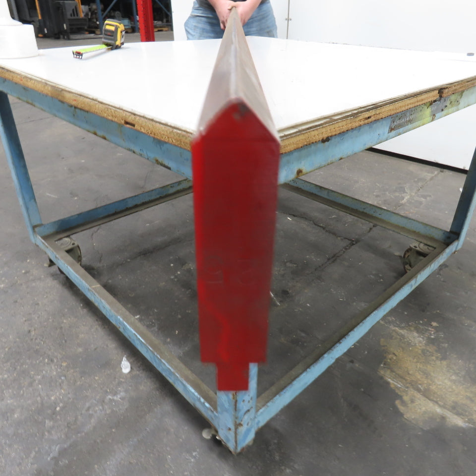 94-1/2" Long 90° V-Forming Press Brake Die Punch 4-3/8" W 15/16" Thick 1/2" Tang