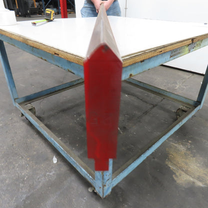 94-1/2" Long 90° V-Forming Press Brake Die Punch 4-3/8" W 15/16" Thick 1/2" Tang