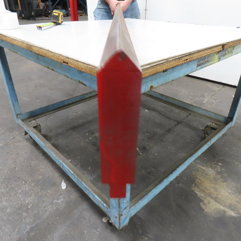 94-1/2" Long 90° V-Forming Press Brake Die Punch 4-3/8" W 15/16" Thick 1/2" Tang