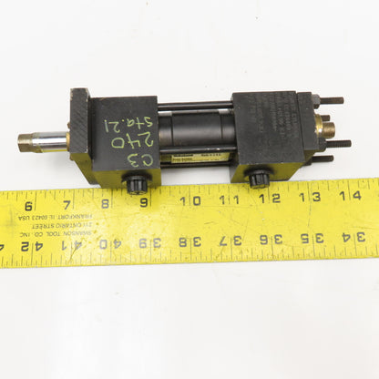 Parker KJTC2ANU19A19A 1" Bore 3/4" Stroke Double Acting Double Rod Air Cylinder