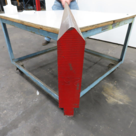 97-3/4" Long 90° V-Forming Press Brake Die Punch 4-3/8" W 15/16" Thick 1/2" Tang