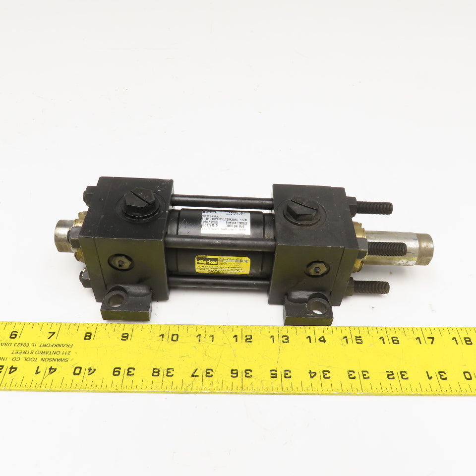 Parker CKCPTC2HLT29A29AC 1-1/2" Bore 1-1/2" Stroke Double Rod Hydraulic Cylinder