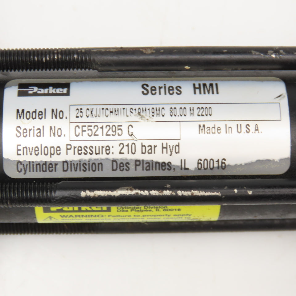 Parker Series HMI 25mm Bore 80mm Double Stroke Pneumatic Hydraulic Cylinder