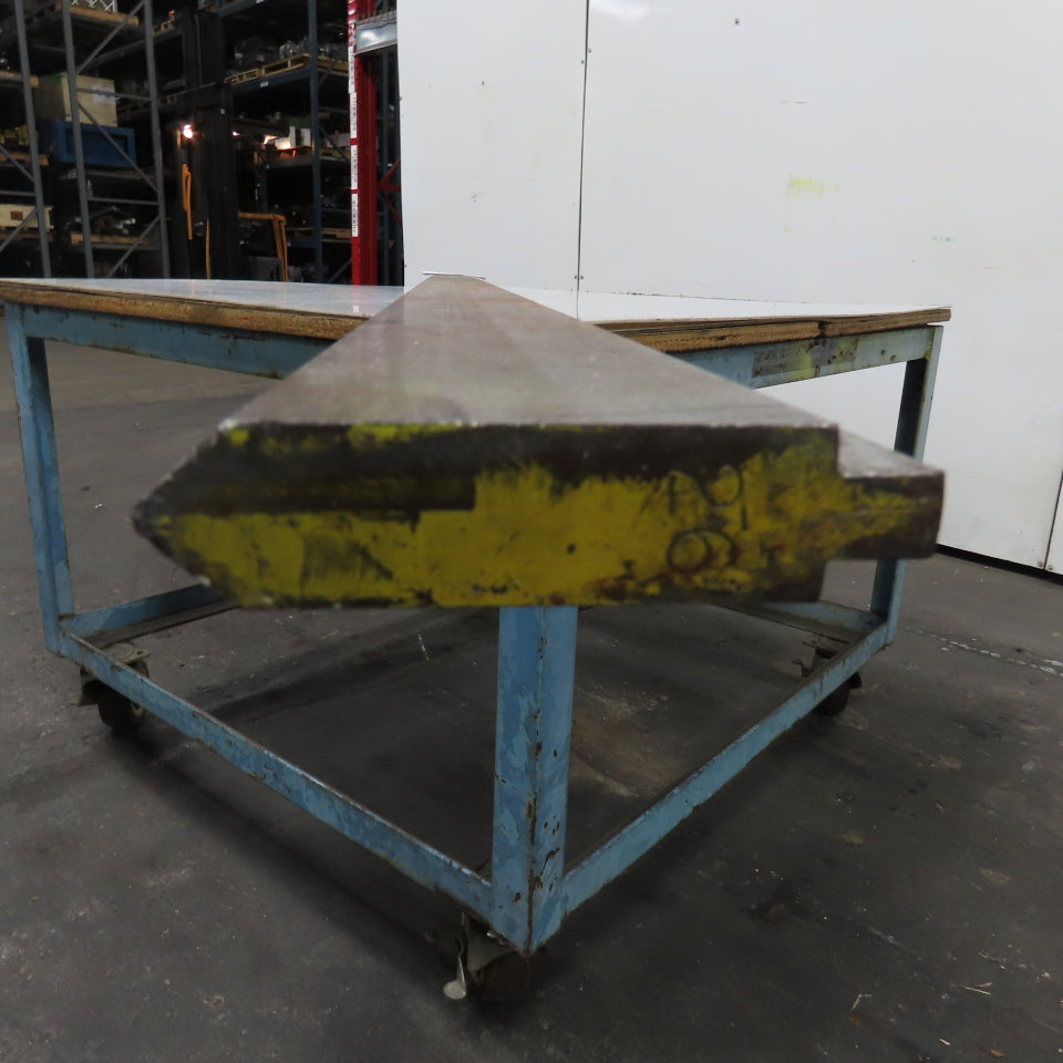 144-1/2" Long 90° V-Forming Press Brake Die Punch 5-1/4" W 1" Thick 1/2" Tang