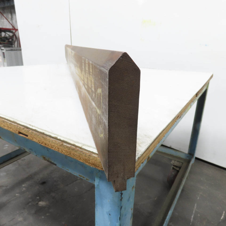 74" Long 90° V-Forming Press Brake Die Punch 5-5/8" W 1-1/8" Thick 1/2" Tang