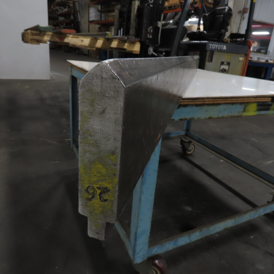 72-1/2" Long 90° V-Forming Press Brake Die Punch 4-1/4" W 1" Thick 1/2" Tang