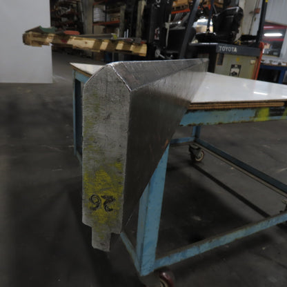 72-1/2" Long 90° V-Forming Press Brake Die Punch 4-1/4" W 1" Thick 1/2" Tang