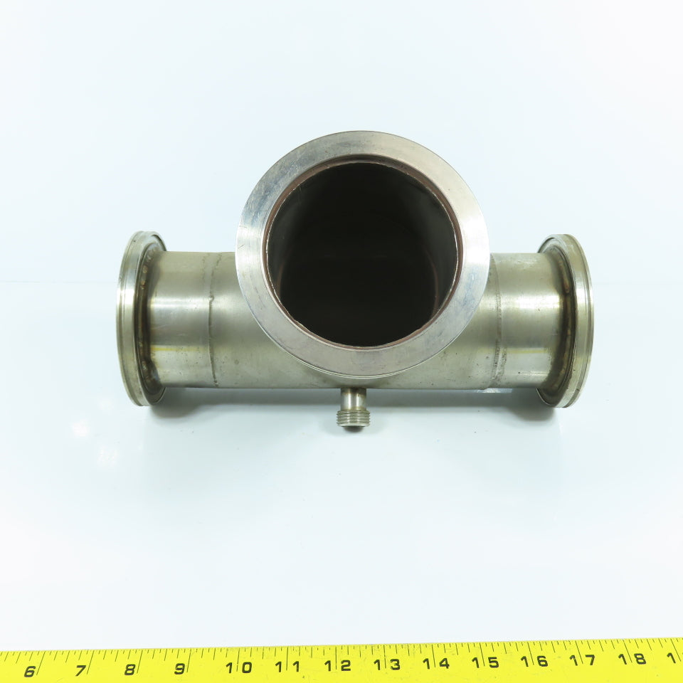 4" Stainless Steel 3-Way Tee 12.5" OAL (3.8" ID)