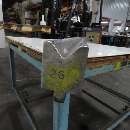 72-1/2"L 90° V-Forming Press Brake Die Block 1/2"Tang 1-15/16" Thick 2-7/8" Tall