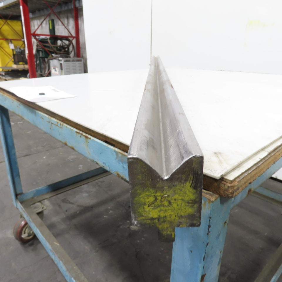 72-1/2"L 90° V-Forming Press Brake Die Block 1/2"Tang 1-15/16" Thick 2-7/8" Tall
