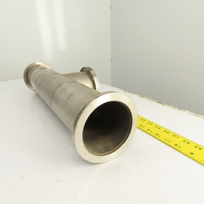 4" Stainless Steel 3-Way Tee (5.1" Flange OD) 21-5/8" OAL