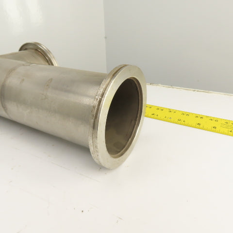 4" Stainless Steel 3-Way Tee (5.1" Flange OD) 21-5/8" OAL