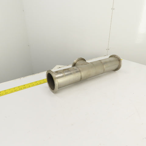 4" Stainless Steel 3-Way Tee (5.1" Flange OD) 21-5/8" OAL