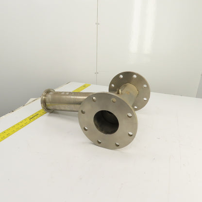 4" Stainless Steel 3-Way Tee (9" Flange OD) 14.5" OAL