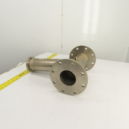 4" Stainless Steel 3-Way Tee (9" Flange OD) 14.5" OAL