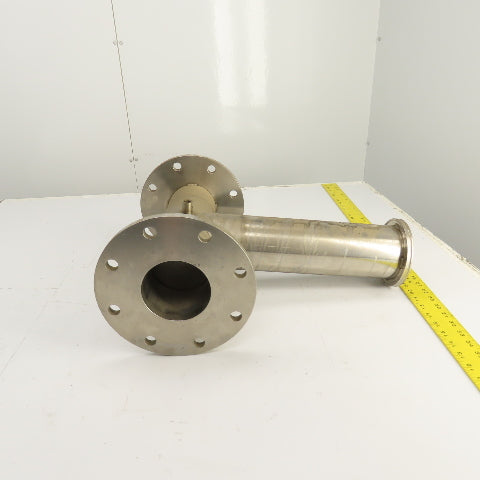 4" Stainless Steel 3-Way Tee (9" Flange OD) 14.5" OAL