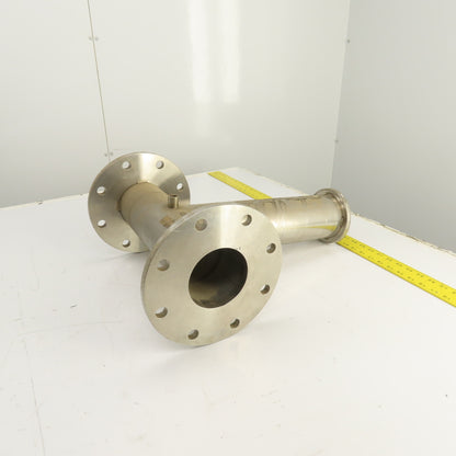 4" Stainless Steel 3-Way Tee (9" Flange OD) 14.5" OAL