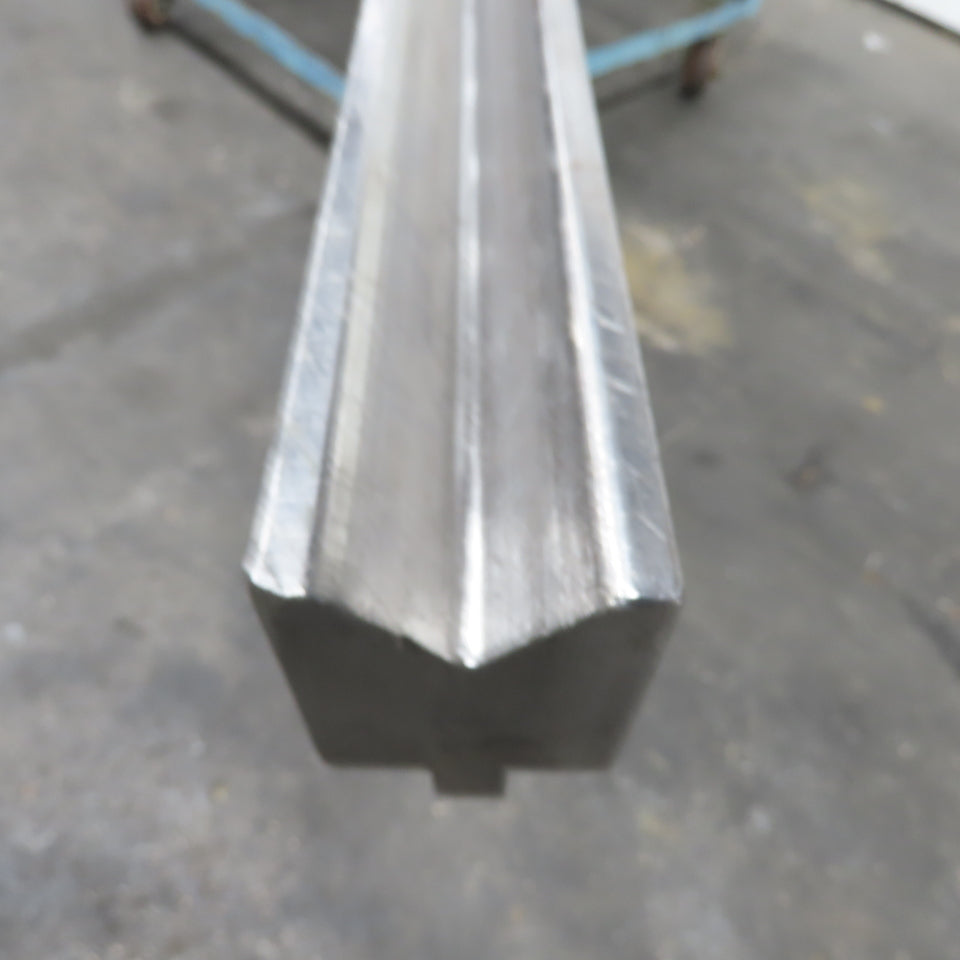 147-5/8" L 90° V-Forming Press Brake Die Block 1/2"Tang 1-7/8" Thick 2-7/8" Tall
