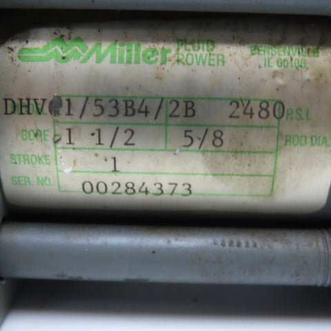 Miller DHV 1/53B4/2B 1-1/2" Bore 1" Double Stroke Hydraulic Cylinder