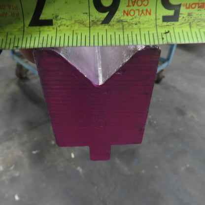 96" L 90° V-Forming Press Brake Die Block 1/2" Tang 1-15/16" Thick 2-7/8" Tall